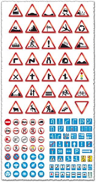 Free Vector Traffic Signs on Traffic Signs Vector Icons