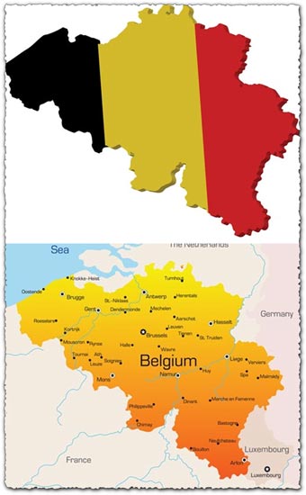 map of belgium. Belgium vector maps