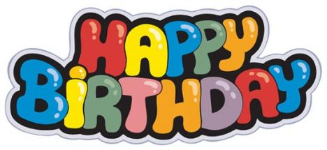 Creative happy birthday fonts vector