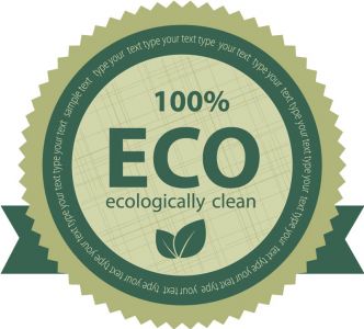 Ecologically clean green vector tags