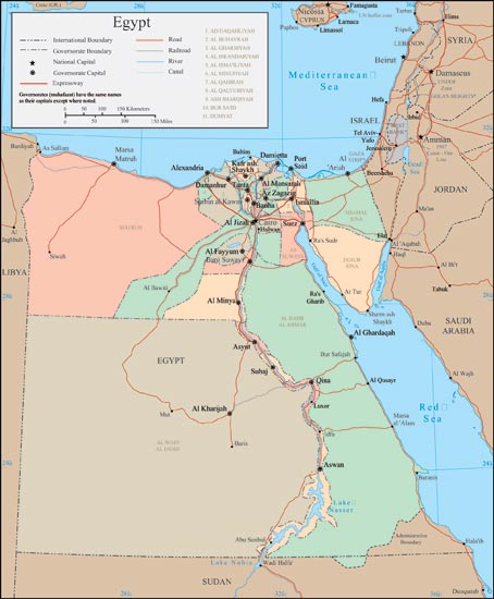 Egypt map vector