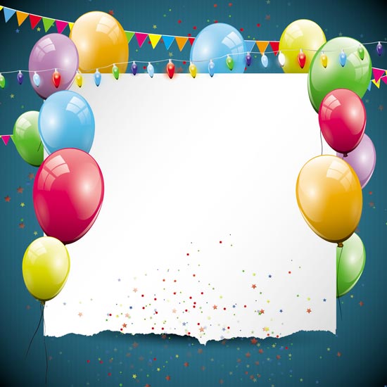Download Happy birthday balloons vector