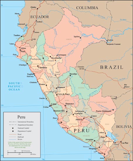 Peru vector maps