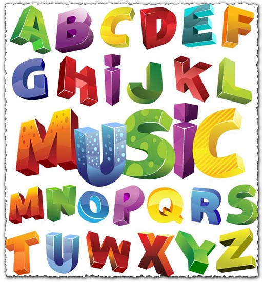 colorful-3d-alphabet-letter-vectors